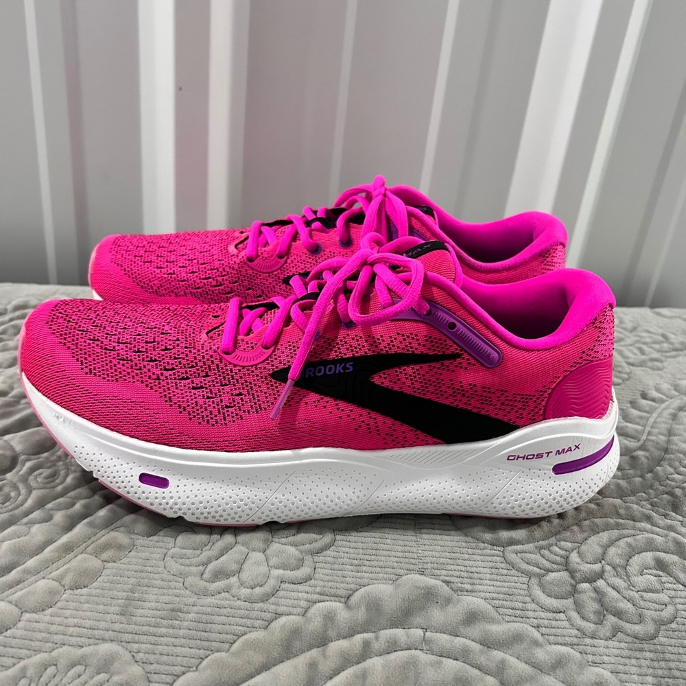 Brooks Ghost Max Female Pink Workout Running Gym Active Training Shoes 12